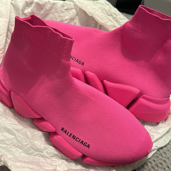 Balenciaga Speed 2.0 Sneakers in Neon Rose • SZ 41 - Picture 3 of 3